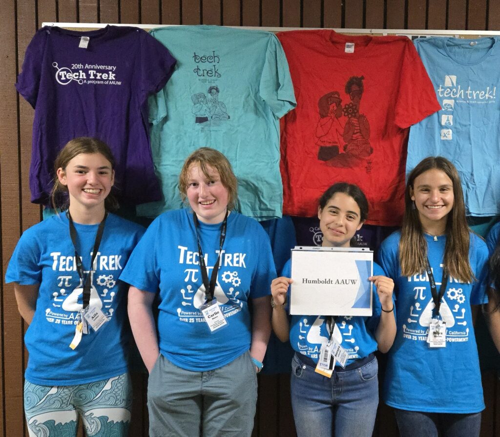 Tech Trek 2025 recipients Alia Collins (Sunnybrae Middle School), Carlie Moore (Fortuna Middle School), Soraya Cabrales (also Sunnybrae) and Neva Herrera (Pacific Union/Arcata)